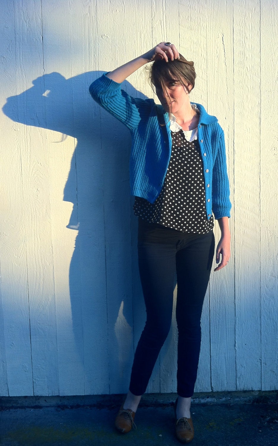 Brilliant Blue Women's Vintage Cardigan