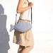 Fish Bag, Hipster Bag, Geek Bag, Kawaii, Nautical, Light Grey Bag, Unique Bag, Cross Body Bag, Street Style, Cotton Bag, Gift Ideas For Her