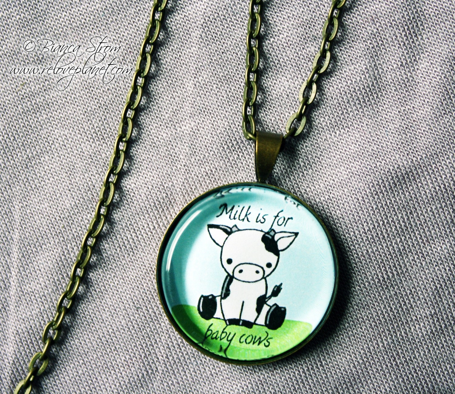 Milk is for Baby Cows 1" Pendant Necklace - or 2 for 20 - ReLove Plan.et
