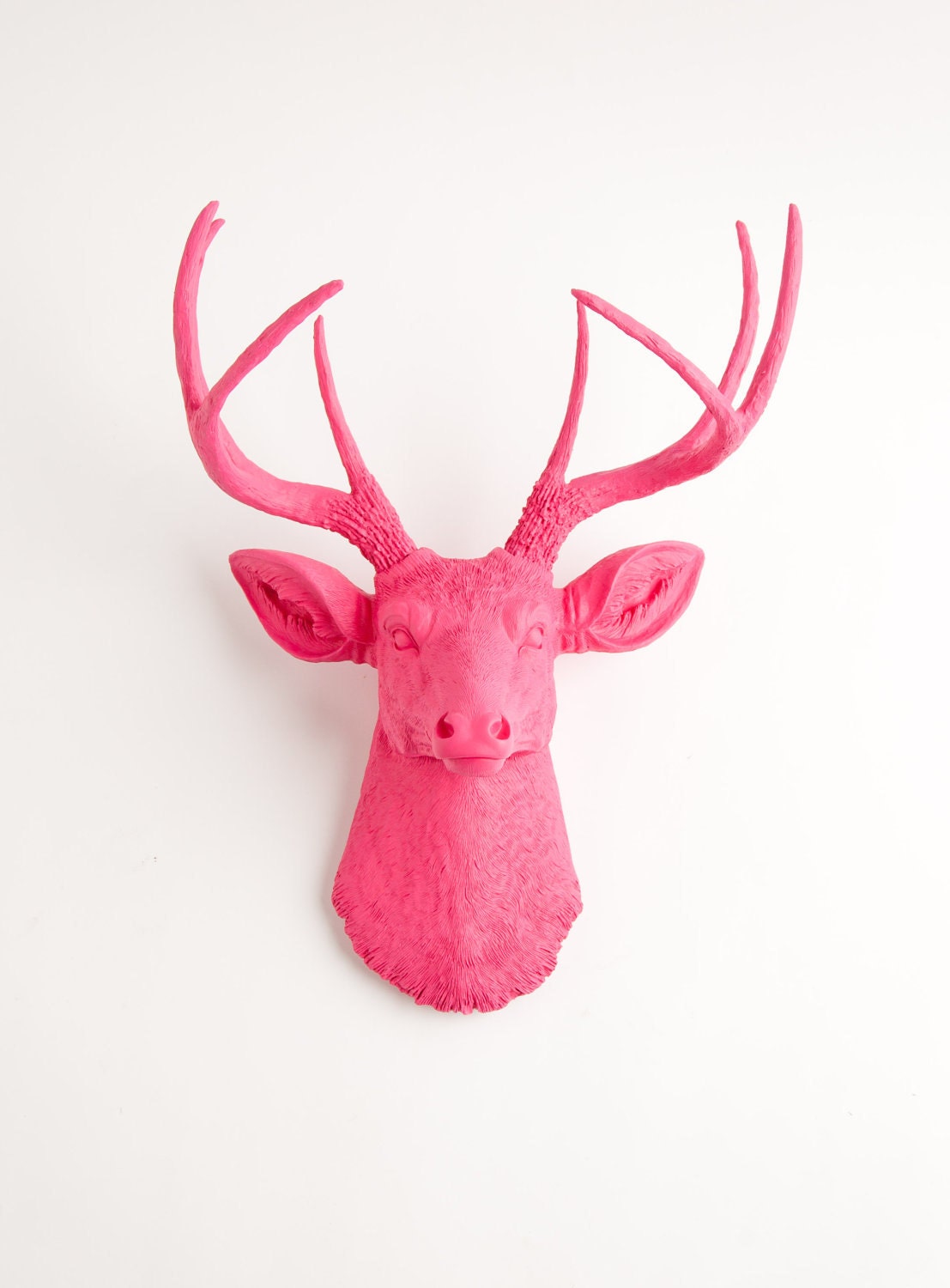 Faux Deer Mount - The Alejandra - Pink Resin Deer Head- Stag Resin Pink Faux Taxidermy- Chic & Trendy