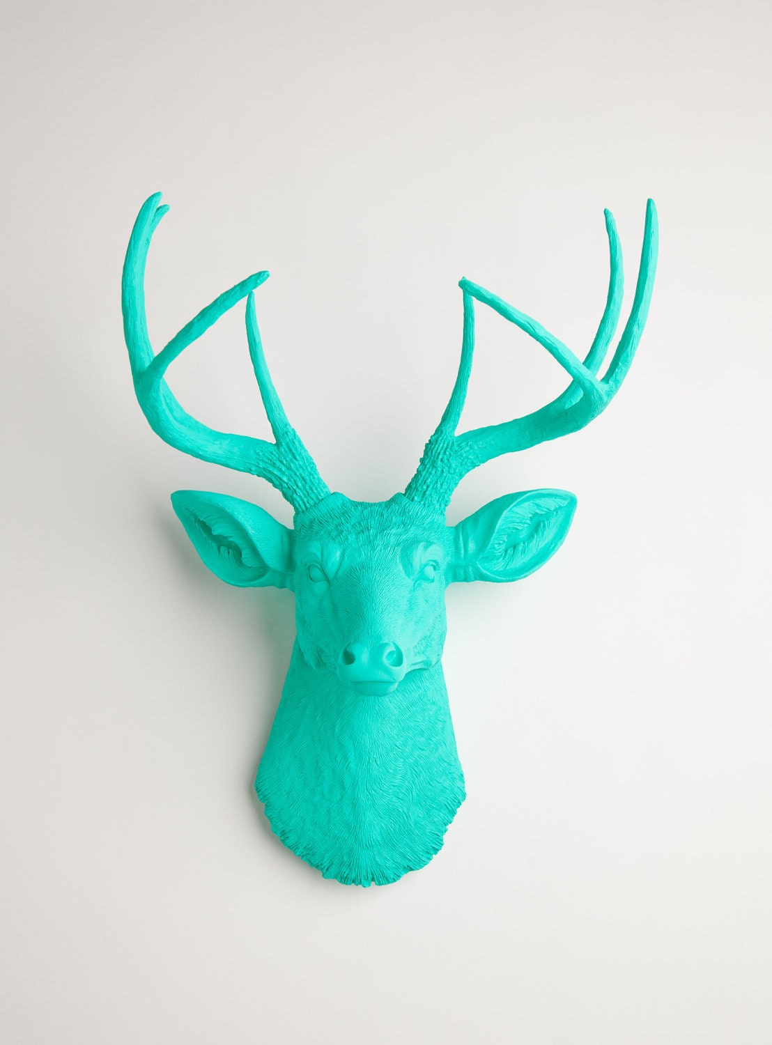 Faux Deer Head - The Penelope - Turquoise Resin Deer Head- Stag Resin Turquoise Faux Taxidermy- Chic & Trendy