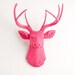 Faux Deer Mount - The Alejandra - Pink Resin Deer Head- Stag Resin Pink Faux Taxidermy- Chic & Trendy