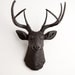 Faux Taxidermy - Faux Deer - The Ignatius - Black Resin Deer Head- Stag Resin Black Faux Taxidermy - Modern Home Decor