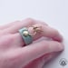 Lt. turquoise leather ring with key charm