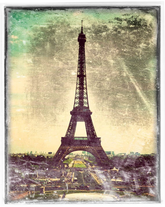 Paris photograph, fine art travel photography, 8x10 France print, romantic vintage photo, chic, whimsical, Eiffel Tower home decor