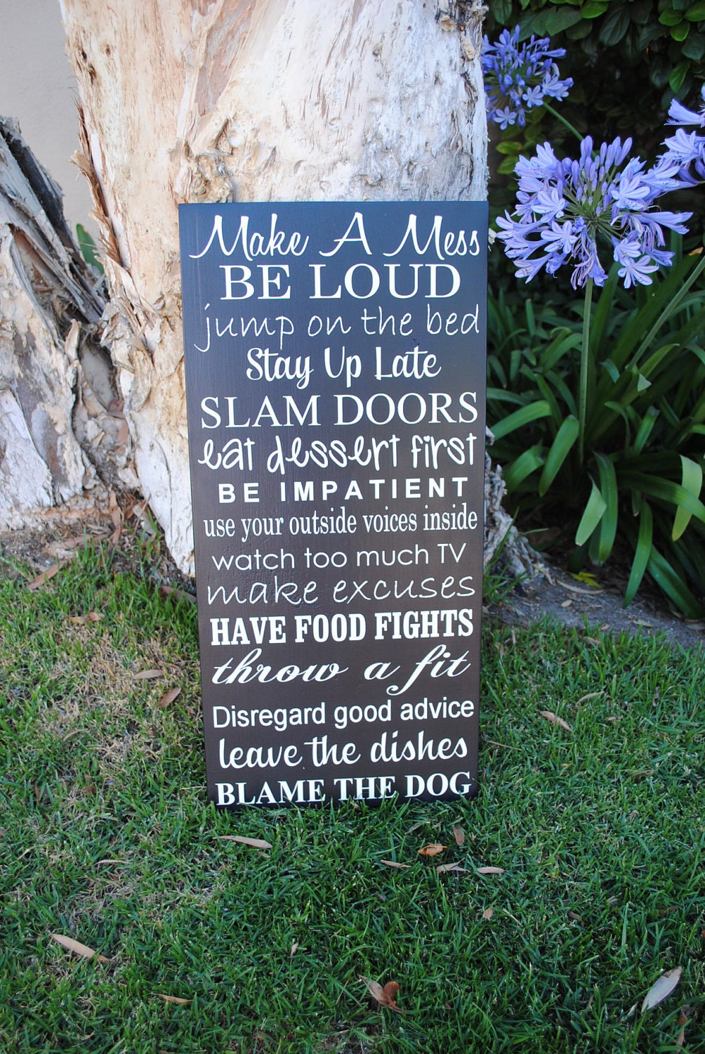 Holiday Gift Funny Custom House Rules Family Rules Last Name Signs wood home decor signs