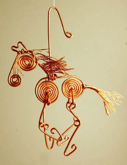 Copper Wire Horse Ornaments