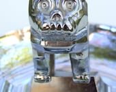 REDUCED--Cigar Ashtray: Mack Truck Hood Ornament Retro Vintage Rare Industrial Stainless Steel Die-Cast