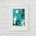 diamonds are forever midcentury 50's modernist retro poster