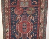 Exceptional Lenkoran Rug, Caucasian Rug, Antique rugs, Turtle Rug, Prayer rug, UNUSUAL and RARE Antique Handmade rug
