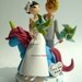 fairy-tale wedding cake topper