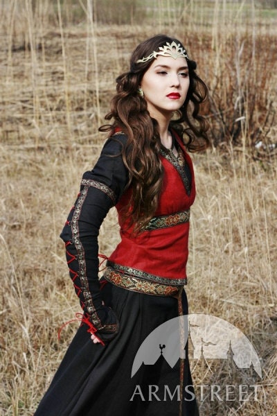 Medieval Renaissance Bodice Vest "Lady Hunter"