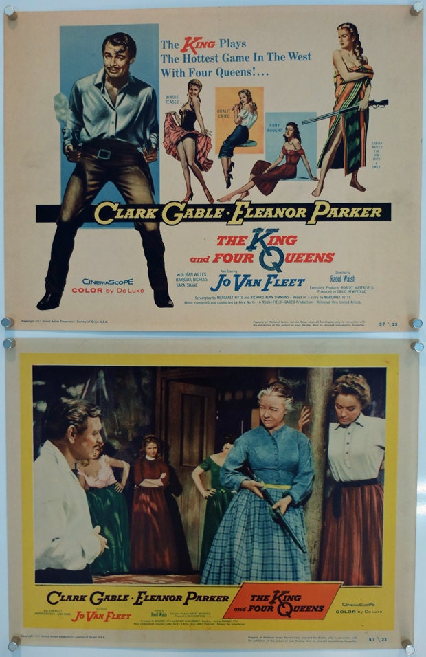The King and Four Queens, US Lobby Card Set of 8 (11x14in ea.), 1957 Original Vintage Movie Poster