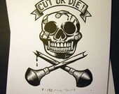 Cut or die linocut
