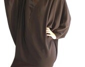 vintage Daymor Couture AVANT GARDE cocoon batwing Black  DRESS os xl