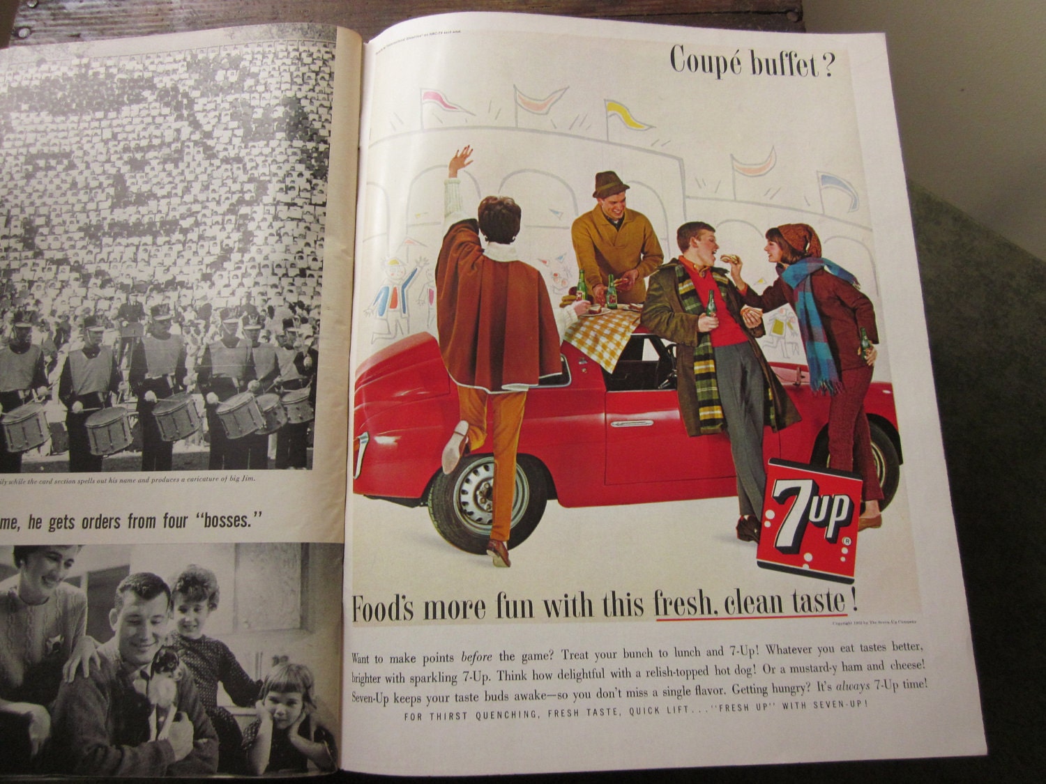 SALE - 1962 Look Magazine with Vintage Advertisements for Cigarettes, 7-Up, Revlon, Campbells - All Great for Scrapbooking or Collage