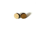 Wood Round Circle Tallowwood Tribal Native wood earrings studs unisex