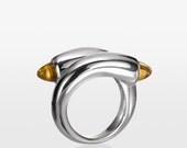 Classics Double Ring - Silver and Citrine