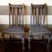 Saved for Julianna-Distressed Black and White Polka Dot Vintage Dining Room Chairs