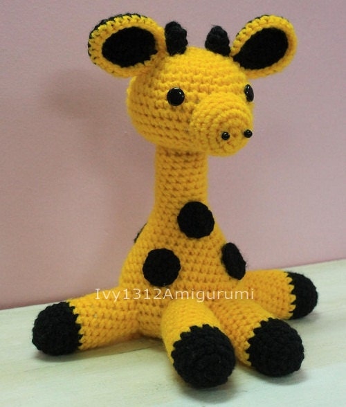 Giraffe 7.48"- Finished Handmade Amigurumi crochet doll Home decor birthday gift Baby shower toy