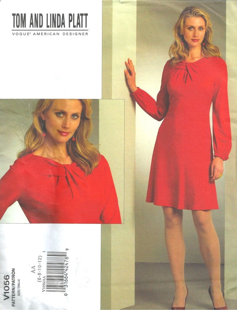 Vogue Pattern 1056 sizes  6, 8, 10, 12 UNCUT Tom Linda Platt FREE SHIPPING