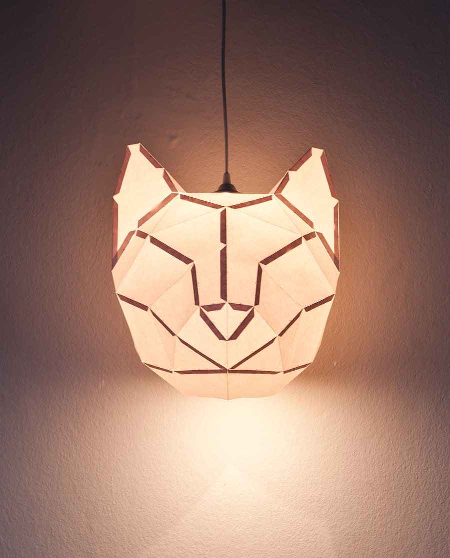 Cat Large - do it yourself paper lampshade