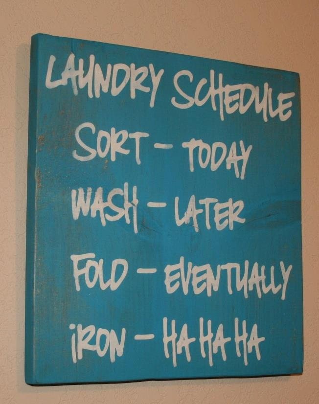 Laundry Schedule, Laundry Room Decor, Laundry Sign, Distressed Wood Signs, Wood Signage, Distressed Wall Decor