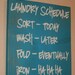 Laundry Schedule, Laundry Room Decor, Laundry Sign, Distressed Wood Signs, Wood Signage, Distressed Wall Decor