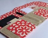 Moleskine Holder, Stationery and Letter Organizer-  Etsy Find - In Touch Clutch (tm) in Amy Butler Wallflower Red