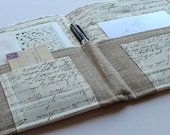 New Year Resolution Write Letters Organizer for Coupons, Stationery, Letters, Passports In Touch Clutch (tm) in Vintage Script Letters