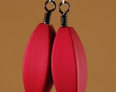 Satin Red Earrings