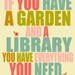 Typography Inspirational Quote Print - garden, digital art print, reading, library  - The Sweet Life