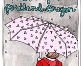 Set of Three Portland  Postcards - Sending Love from Portland Oregon