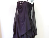 Sheer Black Silk Chiffon Dress