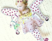 Decoration Wall Decor  Angel ornament Personalized mixed media for your home baby friend-handmade ooak Angel