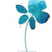 Watercolor Flower, Art, Print, Giclee Print: Teal Turquoise Explosion