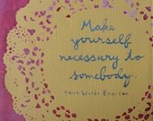 Ralph Waldo Emerson Quote  (5x7 Canvas)