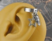 Silver Star Owl Ear Cuff - The Starry Night Owl by COGnitive Creations