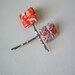 Eco Chic Orange & Mango Candy Wrapper Bobby Pin Pair