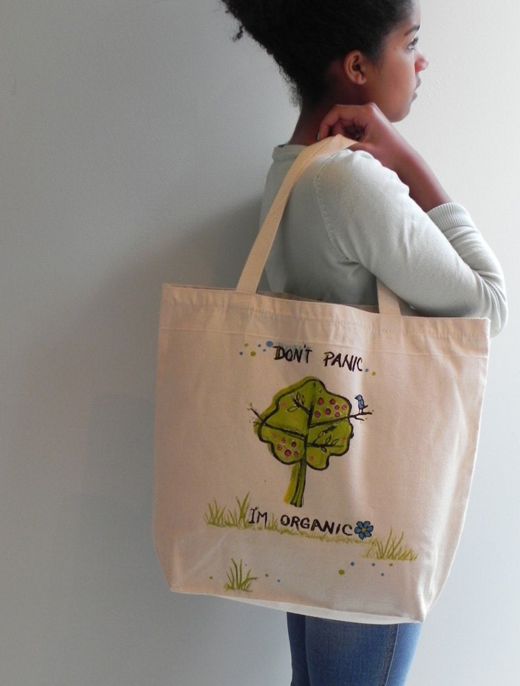 SCREENPRINT CANVAS Tote Bag With Organic Message