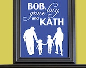 Custom Family Silhouette, Family Name Sign, Family Silhouettes, Personalized Family Prints, 8x10