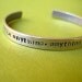 Custom Cuff Bracelet in Aluminum -hand stamped on both sides