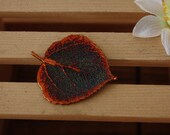 Leaf Brooch Copper, Aspen Leaf Brooch, Copper Leaf, 1