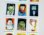12 tiny portraits
