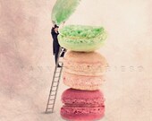 Macaroon, Macaron, Parisian, Food photography, Kitchen decor, Macaroons french, The macarons, kitchen print, 6x6 (15x15cm)
