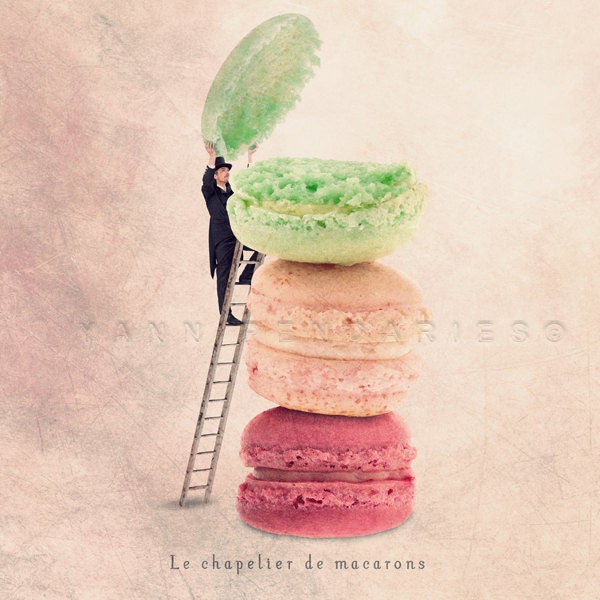 Macaroon, Macaron, Parisian, Food photography, Kitchen decor, Macaroons french, The macarons, kitchen print, 6x6 (15x15cm)