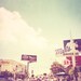 West Hollywood photography, Ketchup, Los Angeles street scape Sunset Blvd Mel's drive-in retro signs, blue travel print 5x5