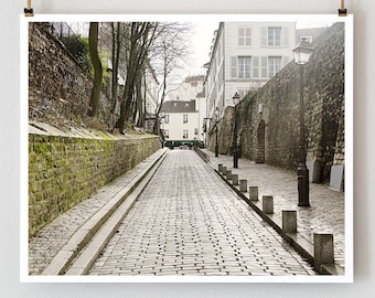 Paris Photography, Montmartre, Rue Des Saules - French Art Prints, Paris Decor - Green Wall Decor