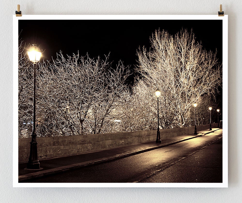 Seine at Night, Paris - Paris Photography - French Art Prints -- Paris Decor - Paris Night - Home Decor Paris Light Photo