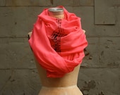 Studio SALE Women's Accessories/ Women's Silk Scarves/Spring Scarves/ Spring Accessories/Pink Scarves/Text Scarves
